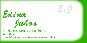 edina juhos business card